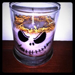 Jack skeleton pumpkin spice candle